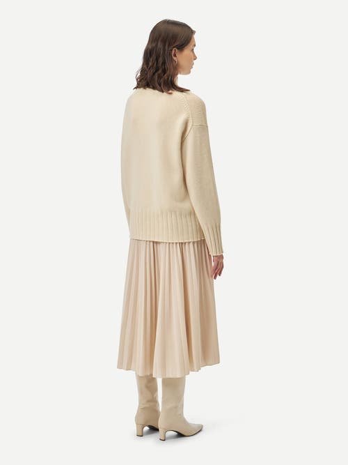 Gobi Mongolian Cashmere Relaxed-fit Cashmere Turtleneck In Off White