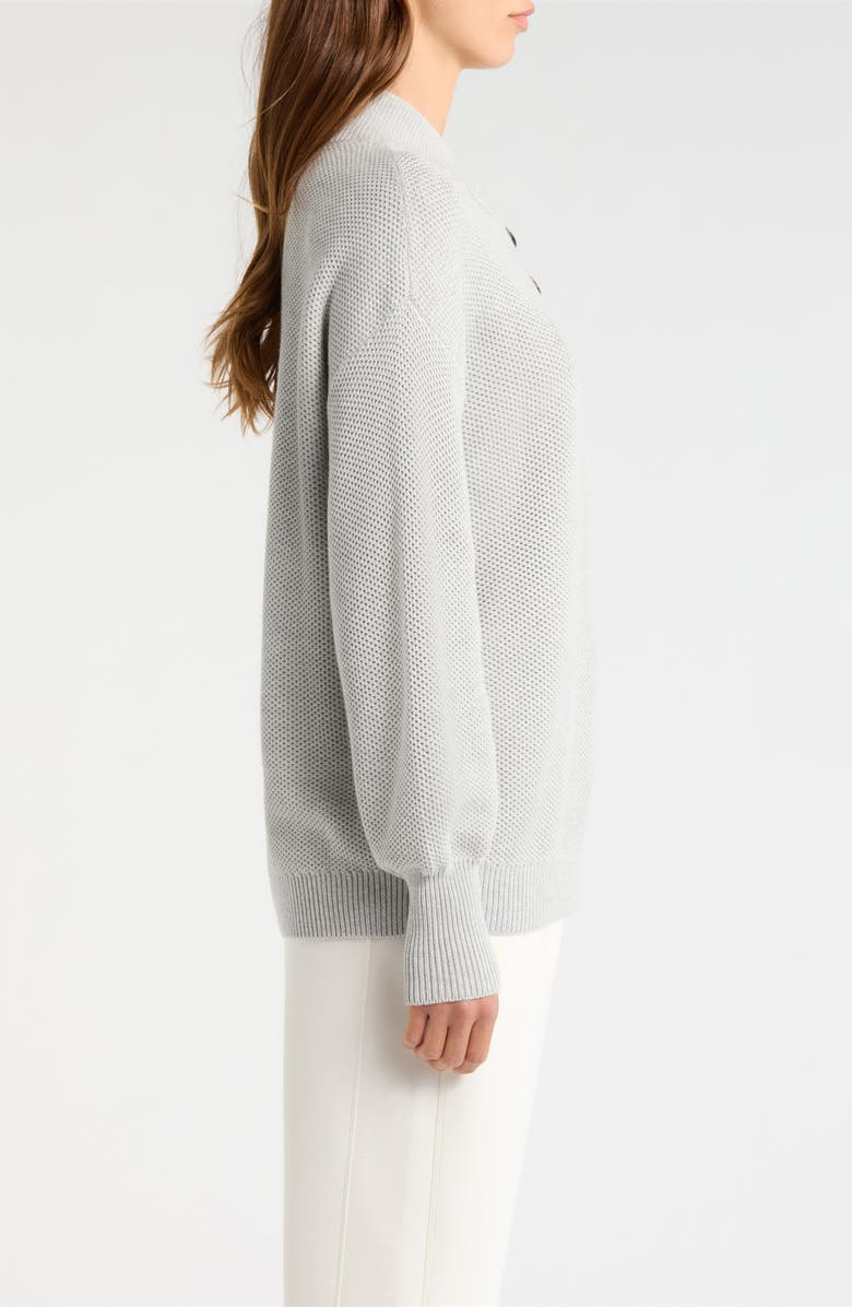 Lunya Cozy Cottonsilk<sup>™</sup> Pocket Henley Sweater, Alternate, color, Mellow Grey Heather