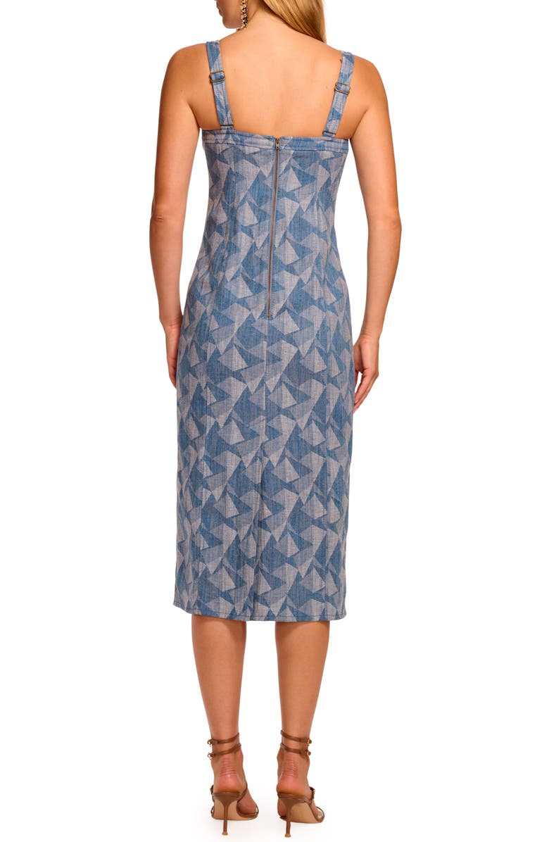 Ramy Brook Marine Print Sleeveless Midi Dress, Alternate, color, Geo Denim