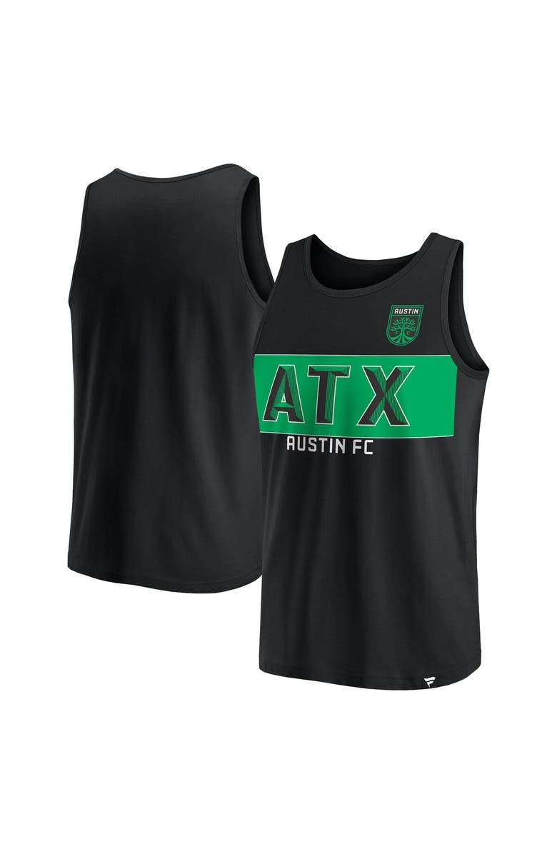 FANATICS Men's Fanatics Branded Black Austin FC Run Angle Tank Top, Main, color, 
