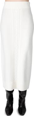 Derek Lam 10 Crosby Valentin Cable Stitch Wool Skirt