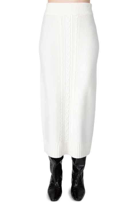 Derek Lam 10 Crosby Valentin Cable Stitch Wool Skirt