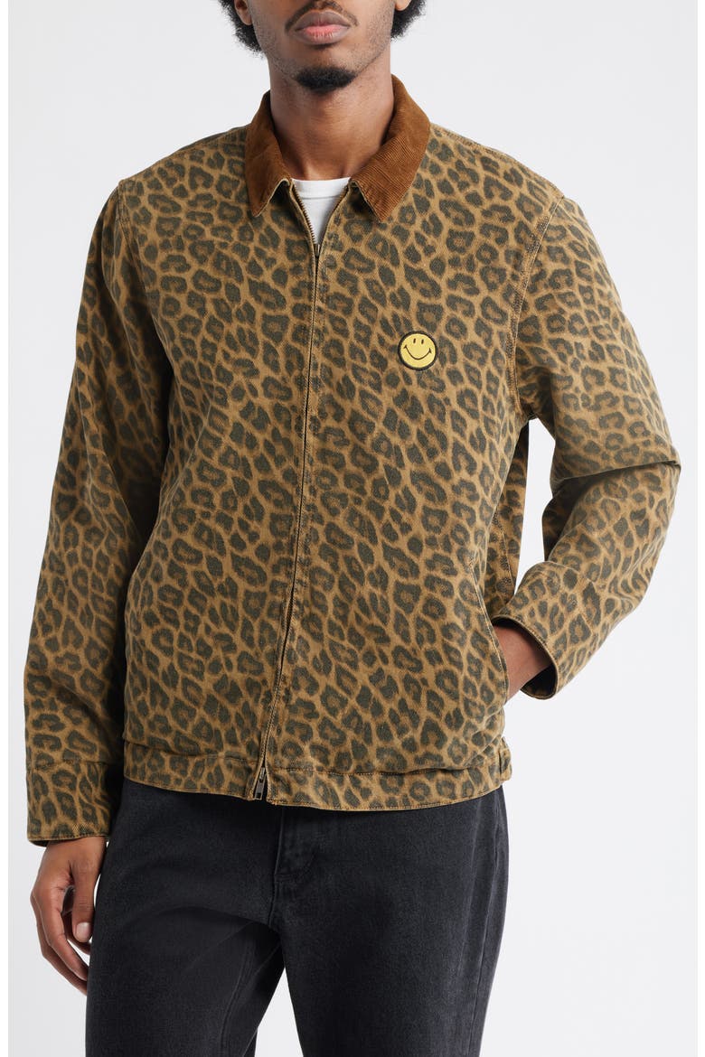 SMILEY® LA Work Jacket, Alternate, color, LEOPARD PRINT/ BROWN
