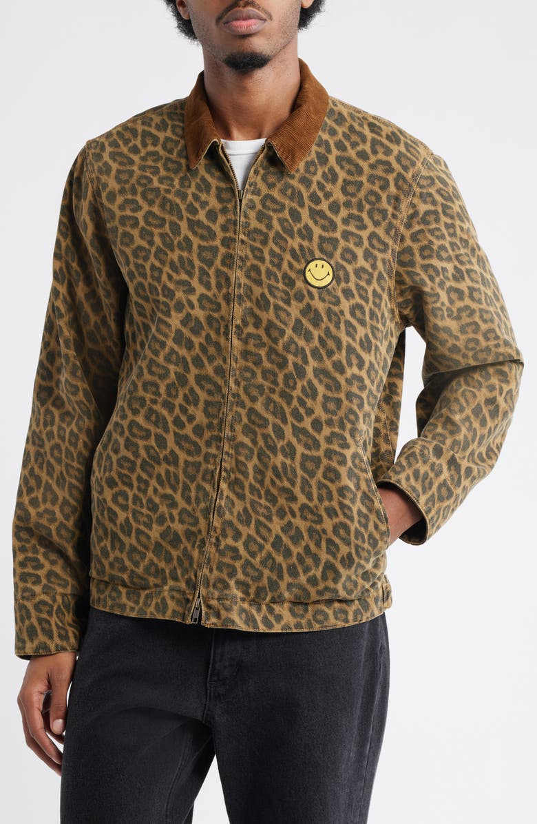 MARKET SMILEY<sup>®</sup> LA Work Jacket, Alternate, color, Leopard Print/ Brown