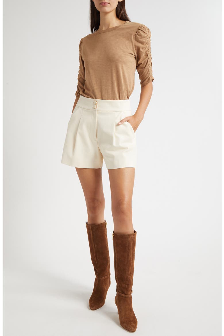 Devina High Waist Shorts, Alternate, color, ECRU