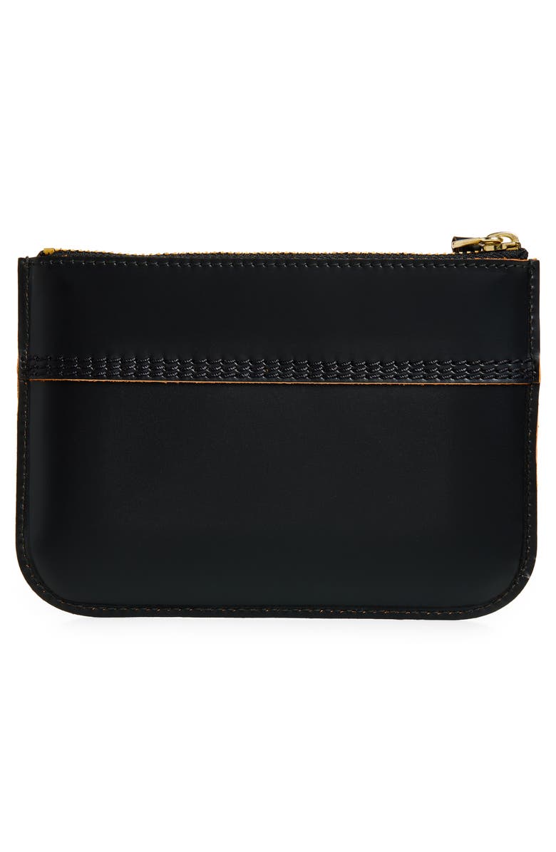 Comme des Garçons Wallets Triple Stitch Leather Zip Pouch, Alternate, color, Black
