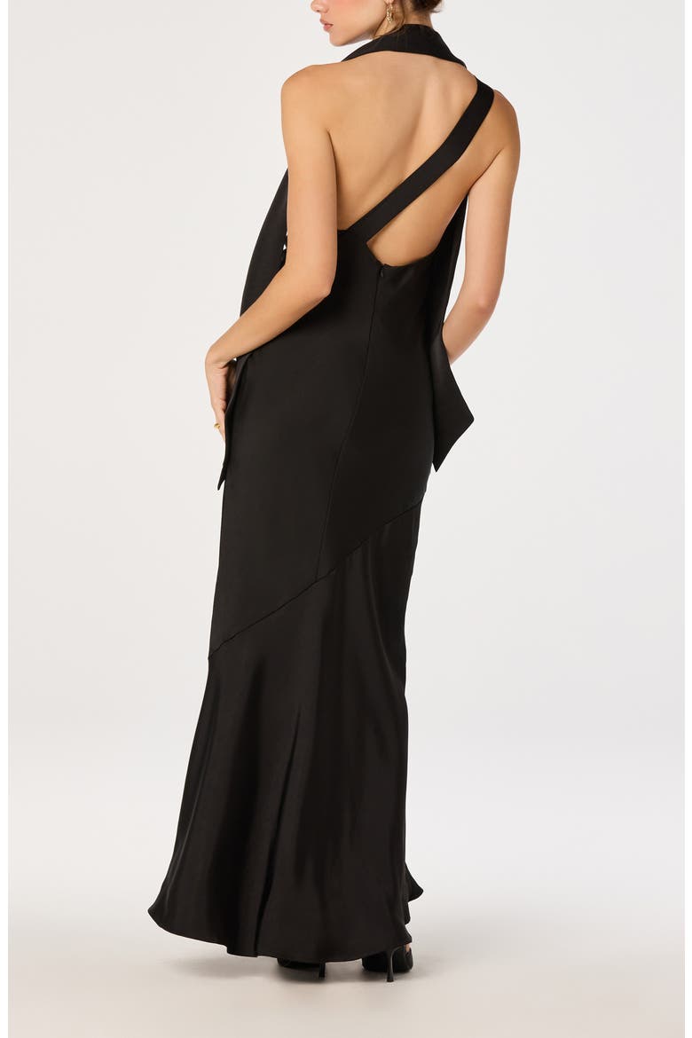 adilah maxi dress cowl neck satin dress in black Elisa Black Satin Cowl Neck Maxi Dress