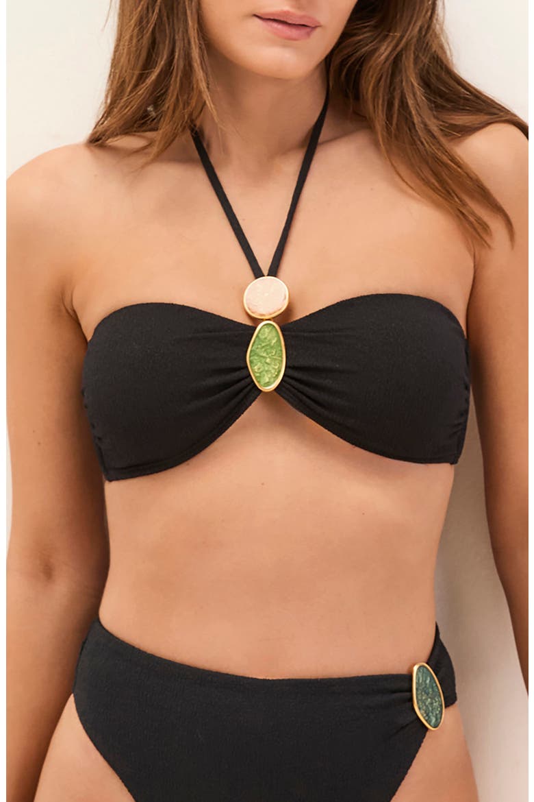 Petra Bandeau Bikini Top, Main, color, BLACK
