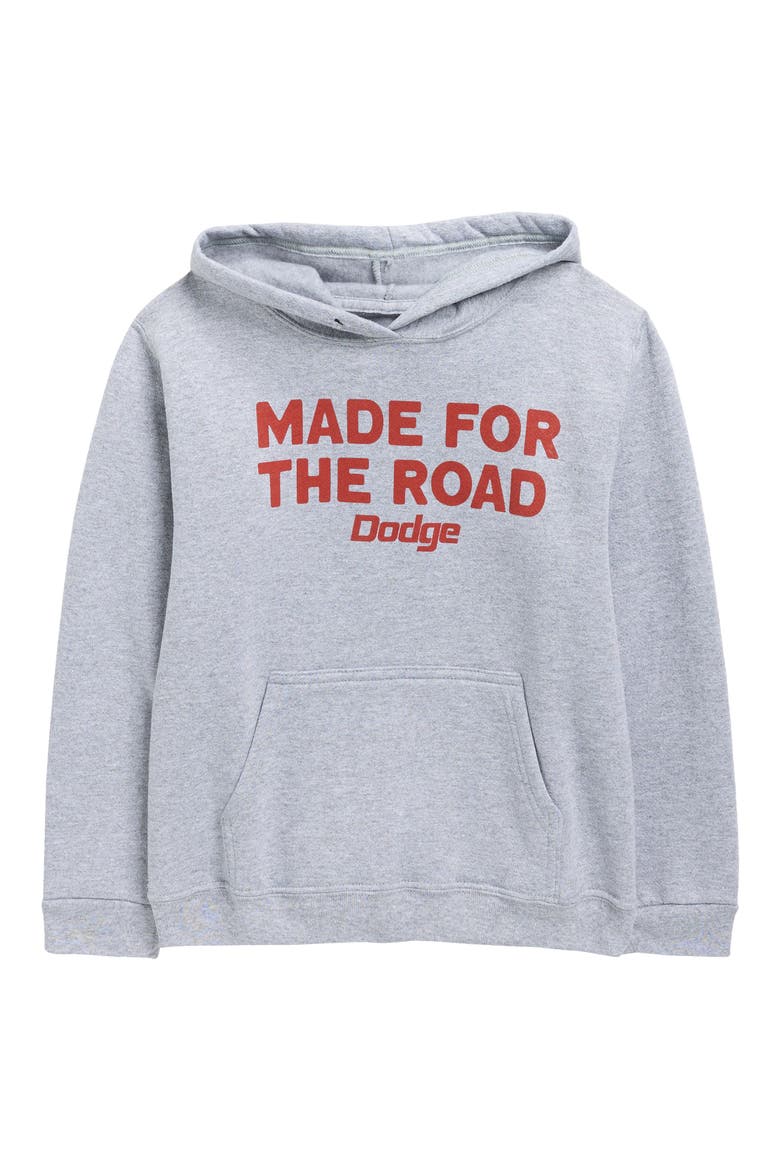 Kids' Dodge Made For The Road Cotton Hoodie, Main, color, HEATHER SPORT GREY