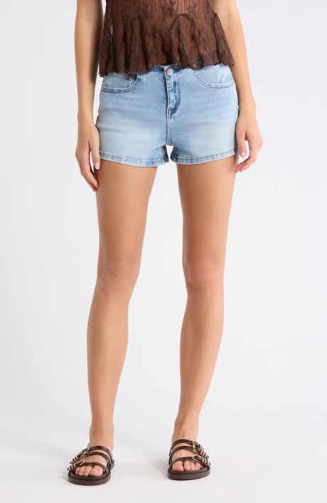 Madden Girl Binded Waistband Denim Shorts