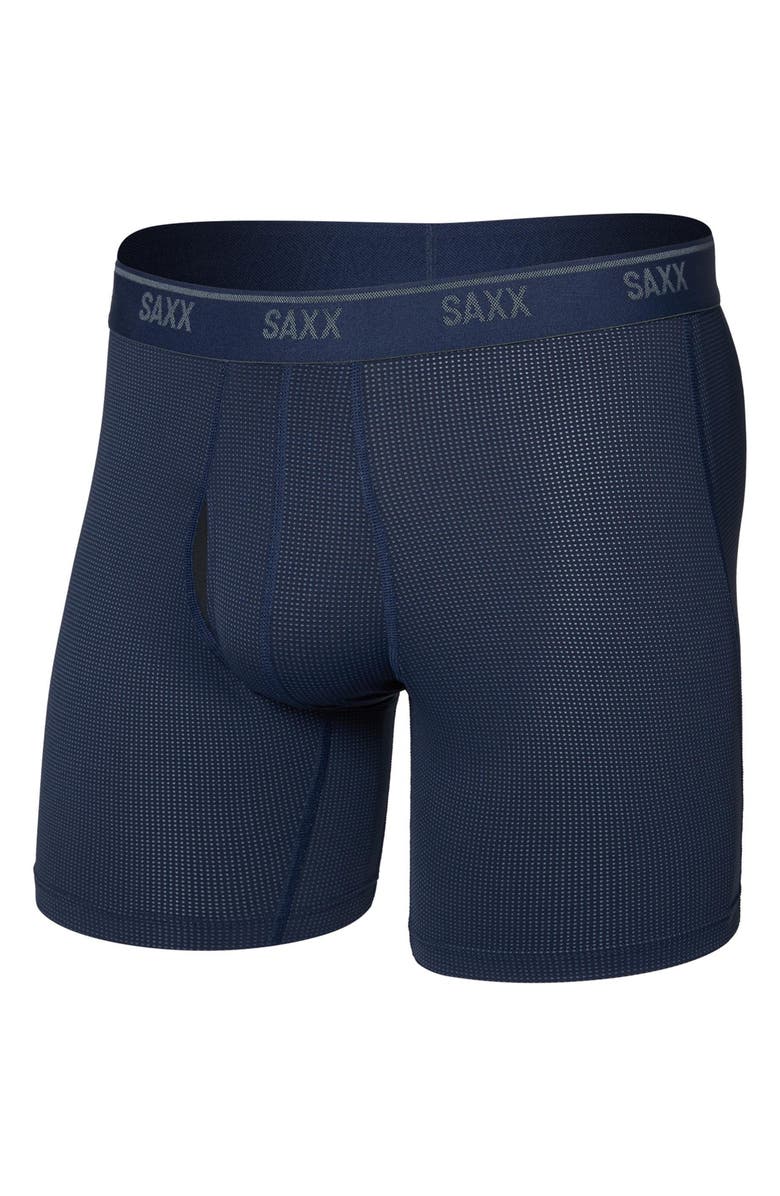 SAXX Quest Quick Dry Mesh Boxer Briefs, Alternate, color, Maritime