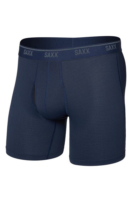Saxx Quest Quick Dry Mesh Slim Fit Boxer Briefs In Blue