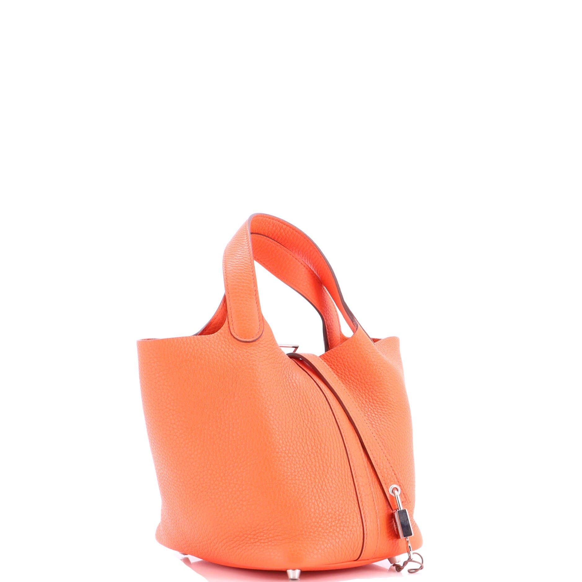 Pre-Owned Hermes Picotin Lock Bag Clemence PM, Alternate, color, Orange Poppy