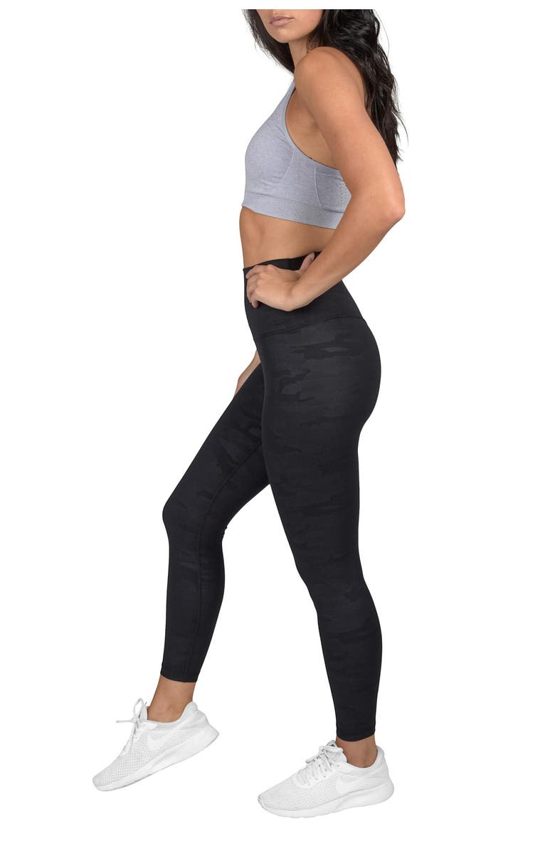 90 DEGREE BY REFLEX Lux Camo Super High Waist Ankle Leggings, Alternate, color,