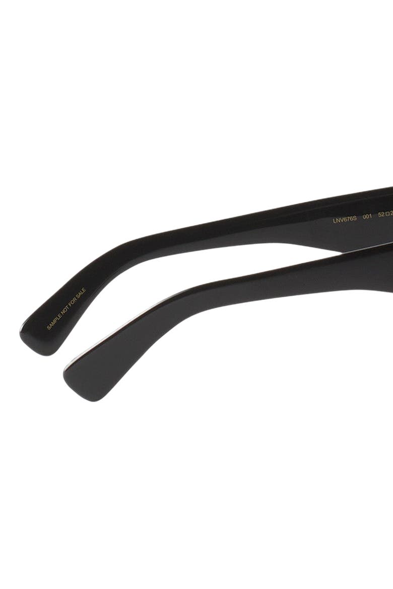 Lunettes Maxi Rectangle Lanvin Signature, Alternate, color, Black