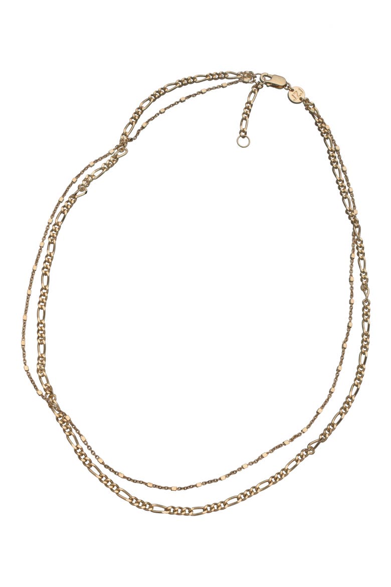 Marren 18k Gold Plated Layered Necklace, Main, color, YELLOW GOLD
