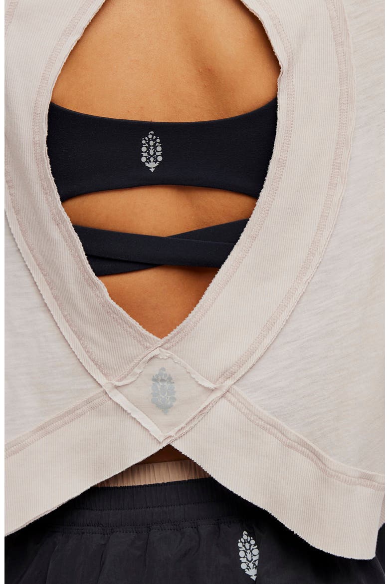 FP Movement My Time Layer Open Back Crop Top, Alternate, color, PEARL