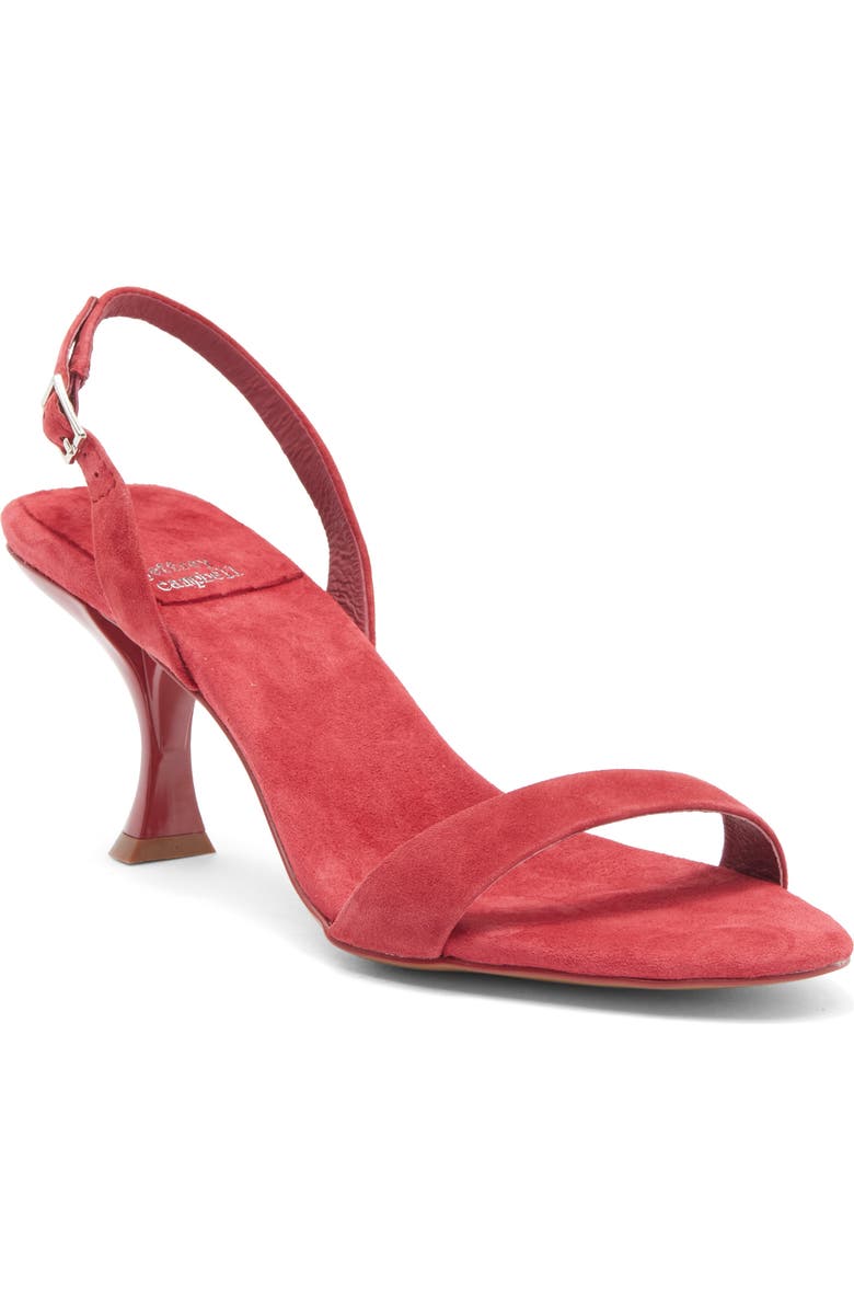 Jeffrey Campbell Augustine Slingback Sandal, Main, color, Deep Red Suede