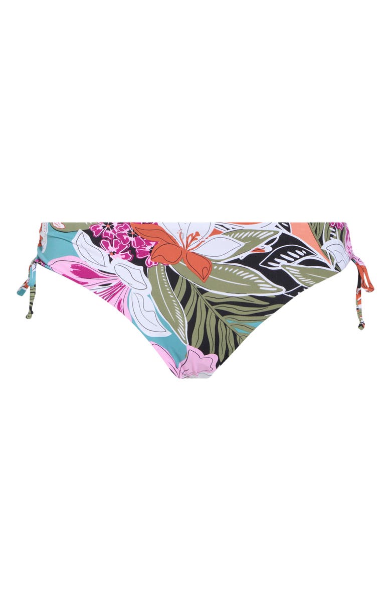 Roxy Hipster Ties Bikini Bottoms, Alternate, color, Anthracite Palms