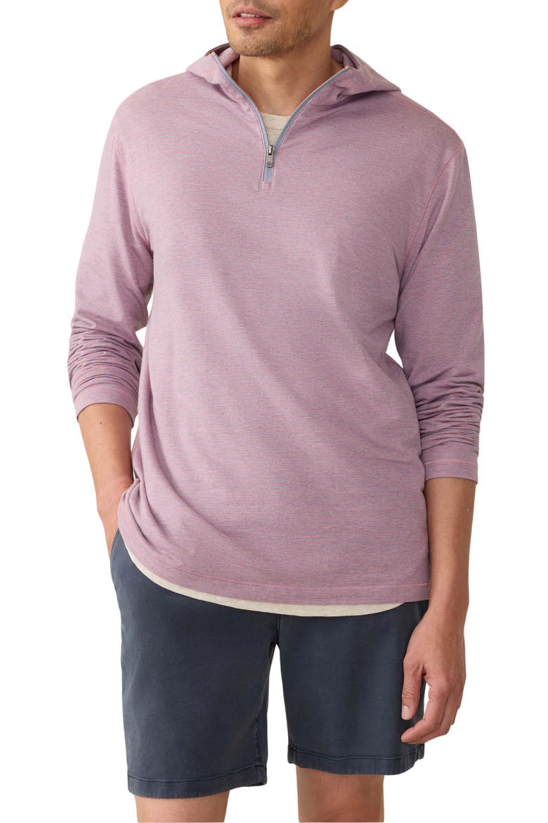 Movement Quarter Zip Hoodie, Main, color, ROSE CREEK STRIPE