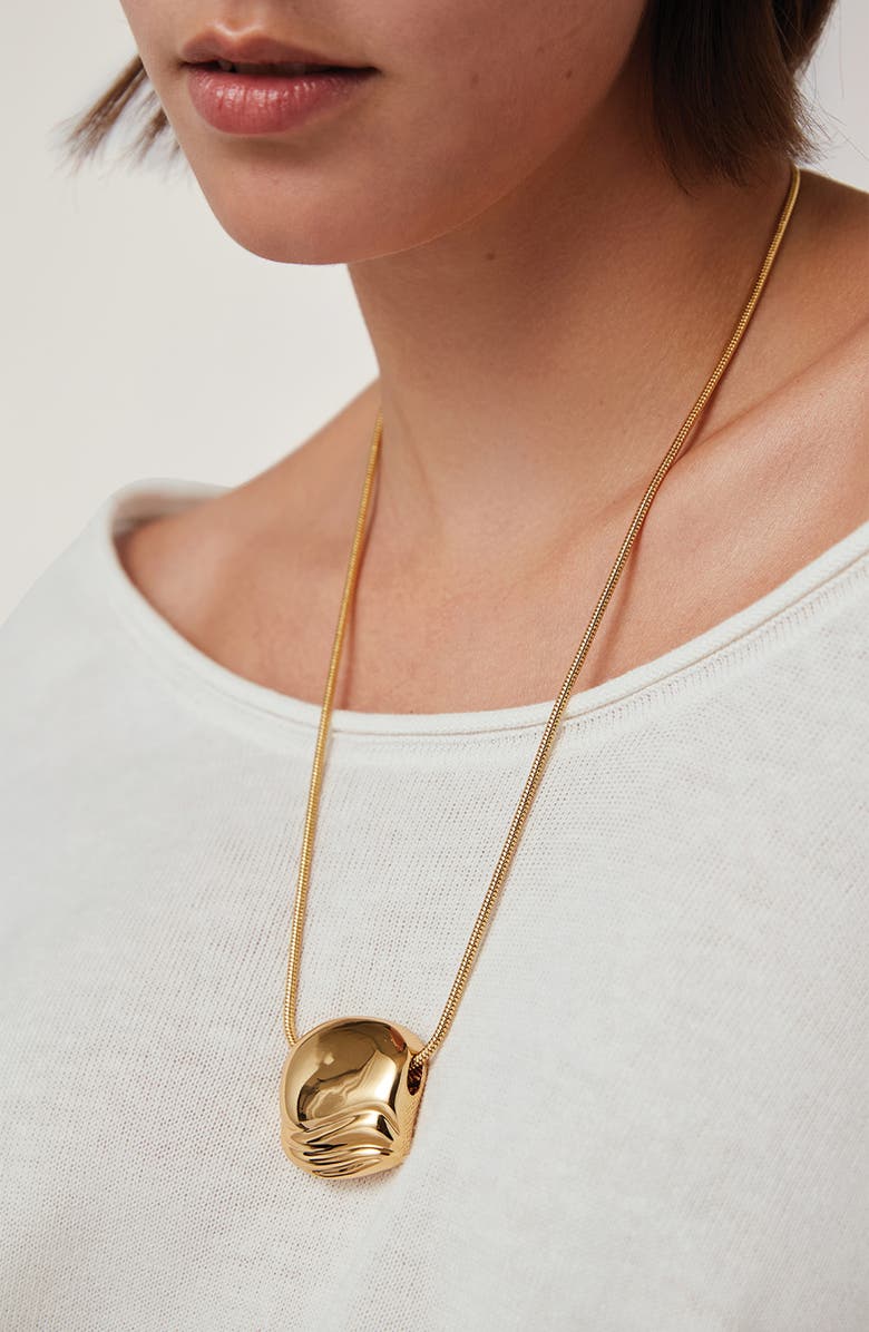 JENNY BIRD Rue Pendant Snake Chain Necklace, Alternate, color, High Polish Gold