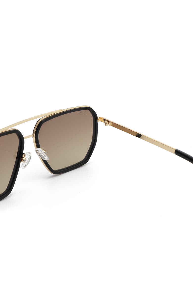 Lagos Metal Sunglasses, Alternate, color, Black/Brown