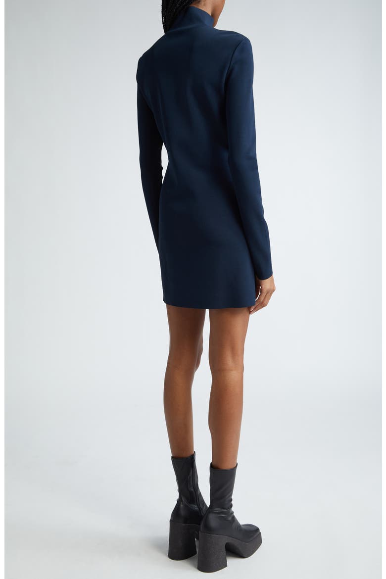 Lace Detail Cutout Long Sleeve Knit Dress, Alternate, color, NAVY