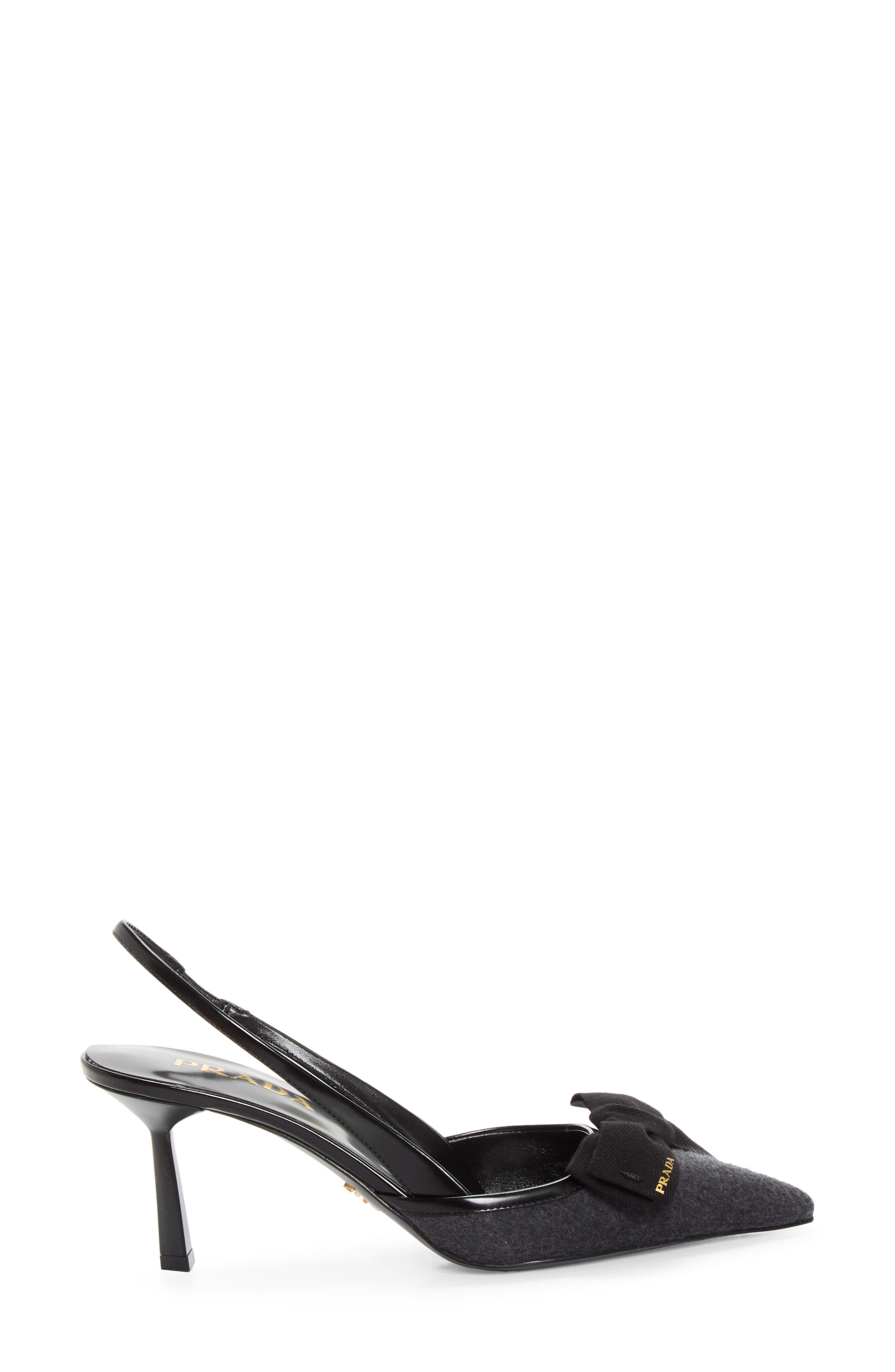 Cashmere Bow Slingback Pump, Alternate, color, ANTRACITE