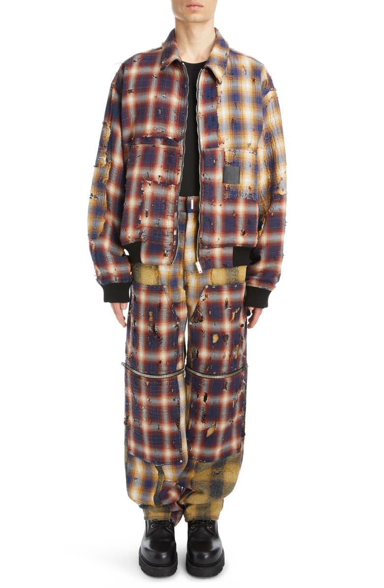 Givenchy Distressed Oversize Workwear Jacket, Alternate, color,