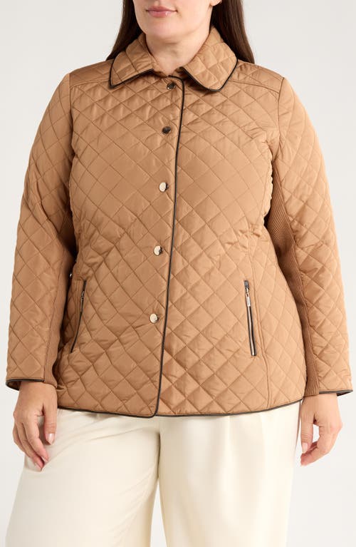 Jones New York Quilted Jacket In Brown