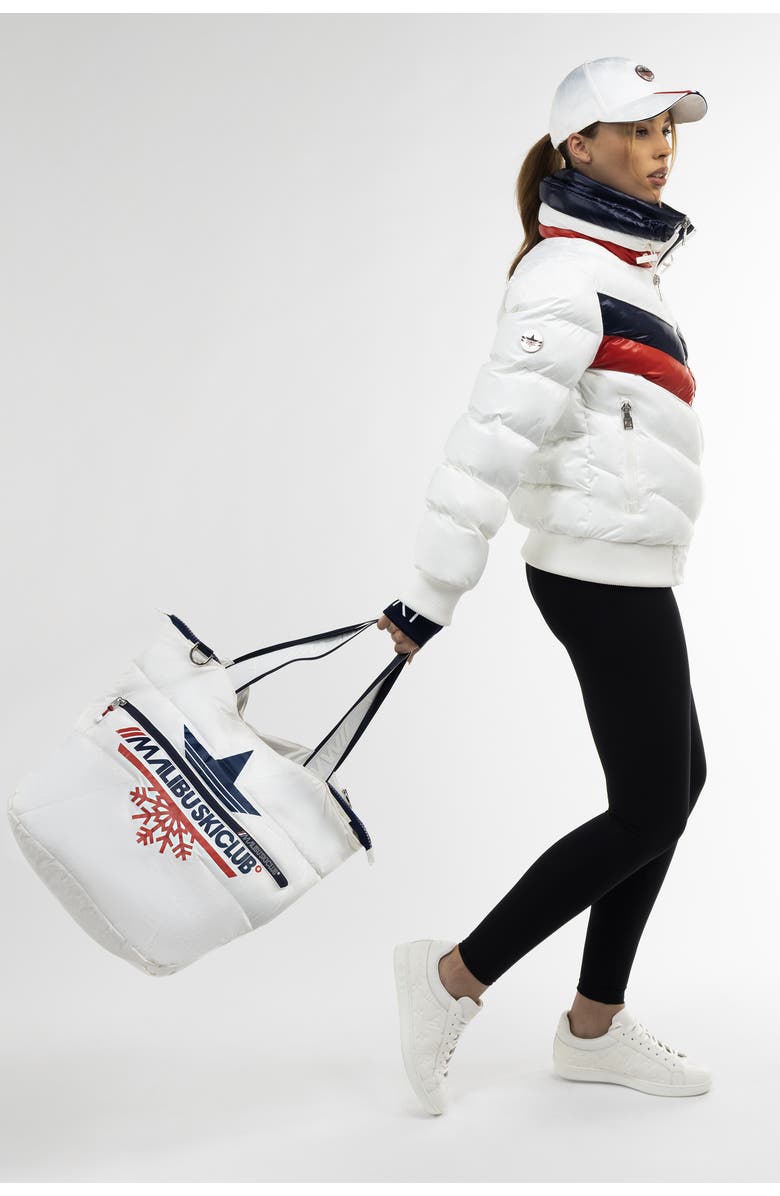 Malibu Ski Club Snowstar Tote, Alternate, color, White