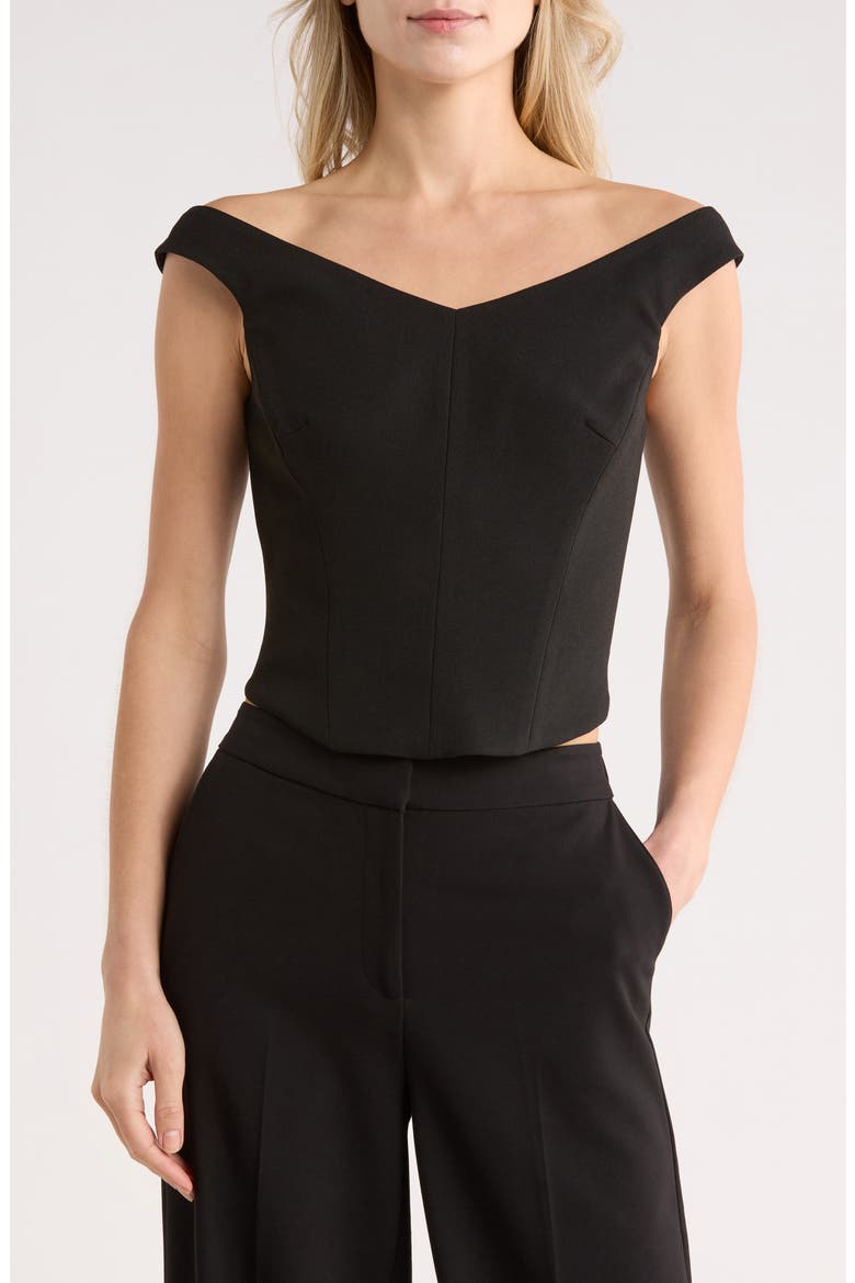 Emri Off-the-Shoulder Top, Main, color, BLACK