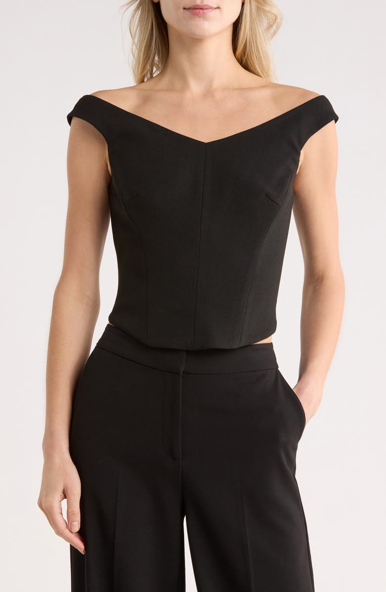 Simkhai Emri Off-the-Shoulder Top, Main, color, Black