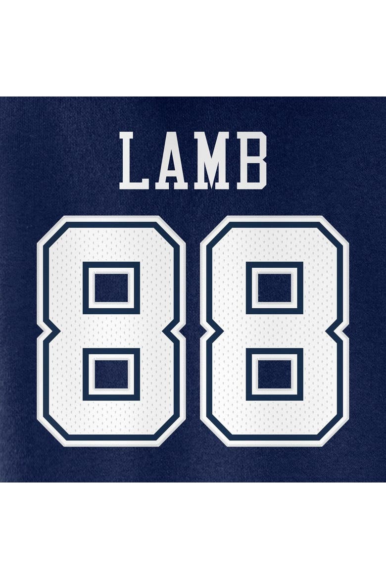 Women's Fanatics Branded CeeDee Lamb Navy Dallas Cowboys Player Icon Name & Number V-Neck Pullover Hoodie, Alternate, color, Navy