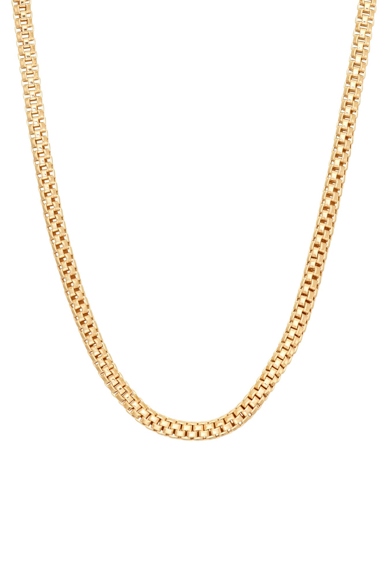 FZN 14K Gold Plated Popcorn Chain Necklace