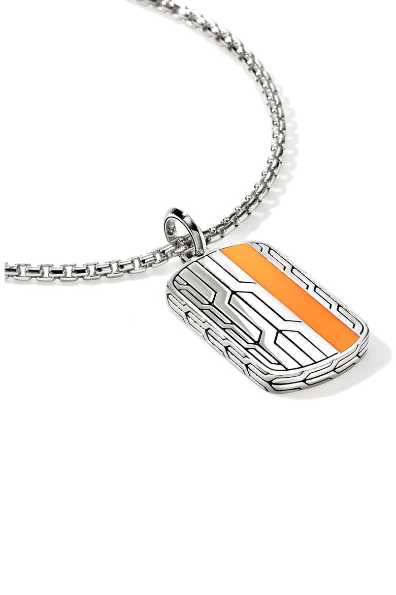 Icon 50 Tag Pendant Necklace, Alternate, color, SILVER