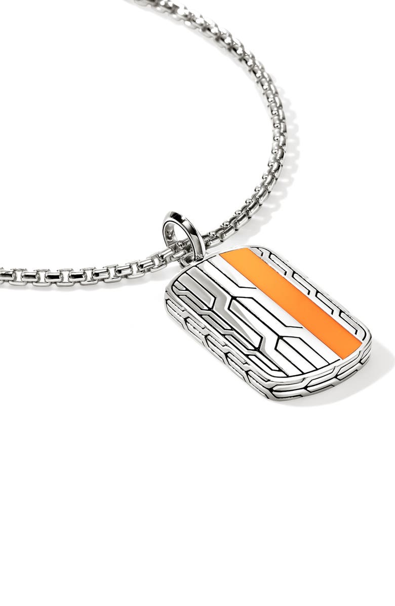 John Hardy Icon 50 Tag Pendant Necklace, Alternate, color, Silver