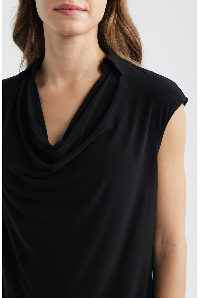 Cowl Neck Extended Shoulder Top, Alternate, color, ANNE BLACK
