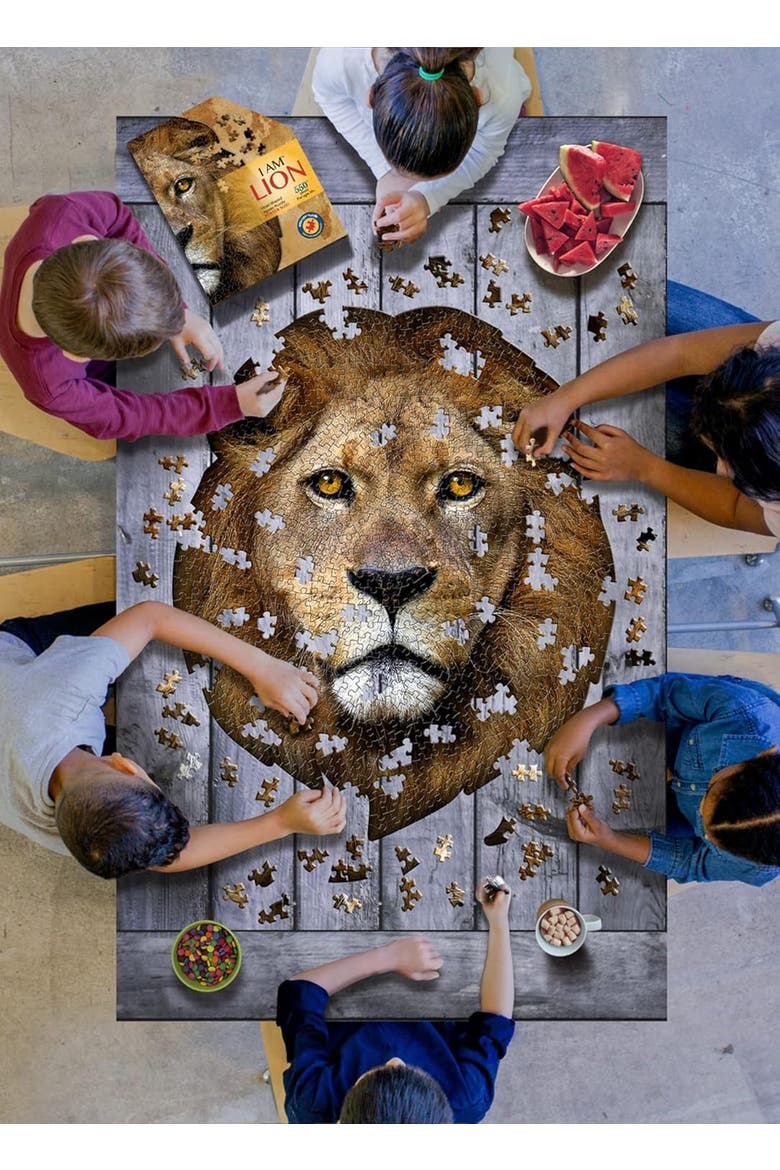 I Am Lion 550 Pieces Animal Shaped Jigsaw Puzzle, Alternate, color, Multicolored