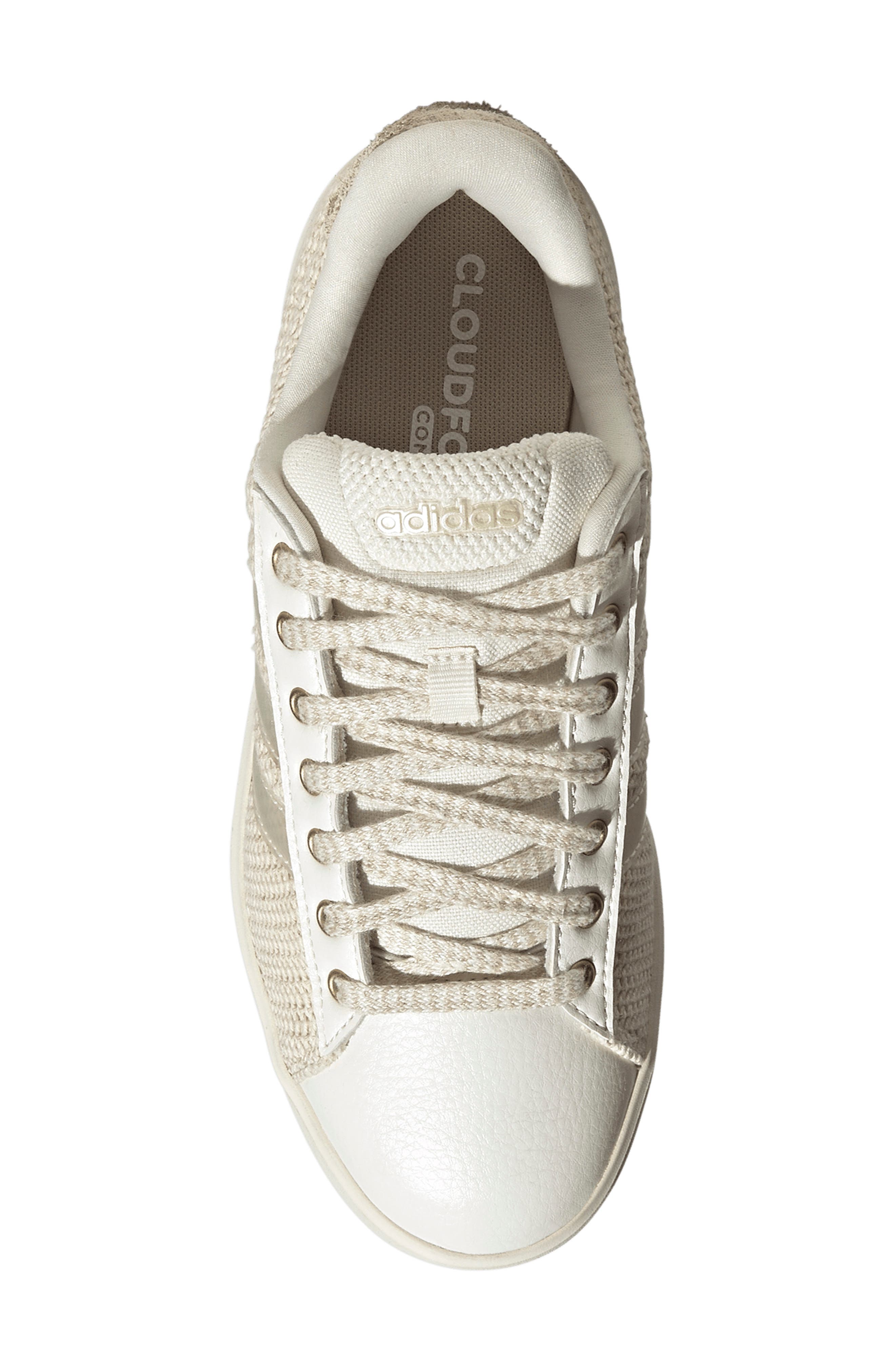 adidas Grand Court 3.0 Sneaker, Alternate, color, Non-Dyed/ Ice Gold/ Linen