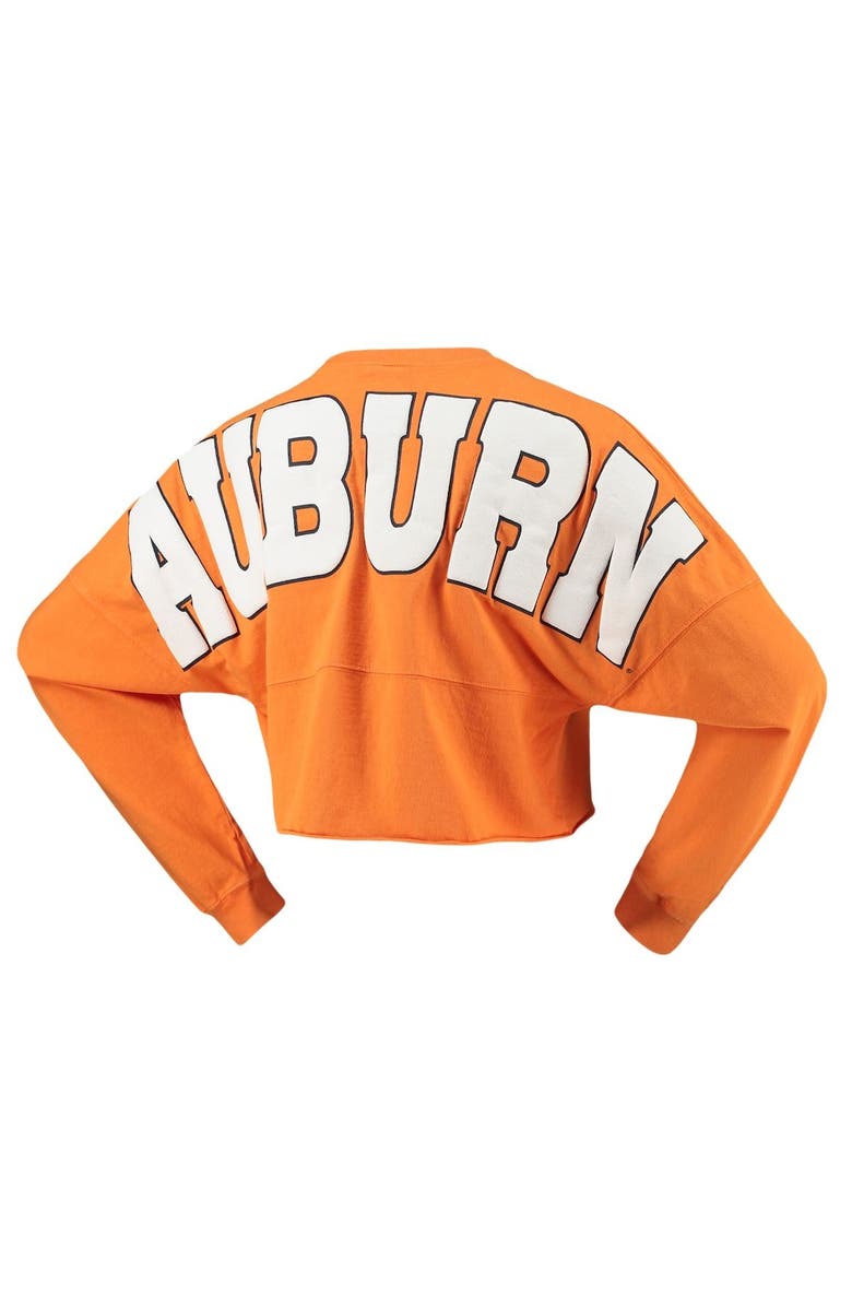 SPIRIT JERSEY Women's Orange Auburn Tigers Laurels Crop Long Sleeve T-Shirt, Alternate, color,