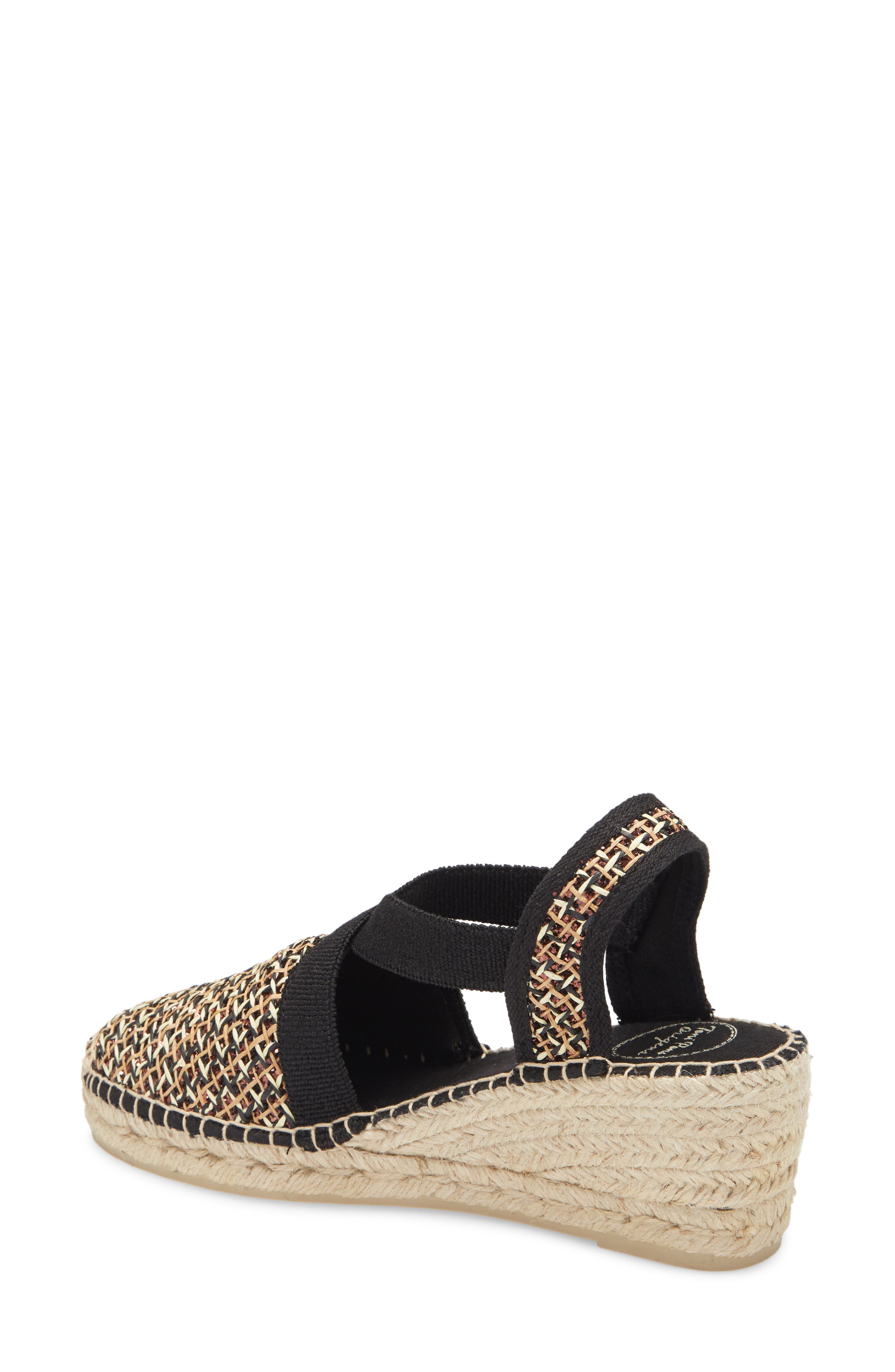 Terra Espadrille Wedge Sandal, Alternate, color, BLACK