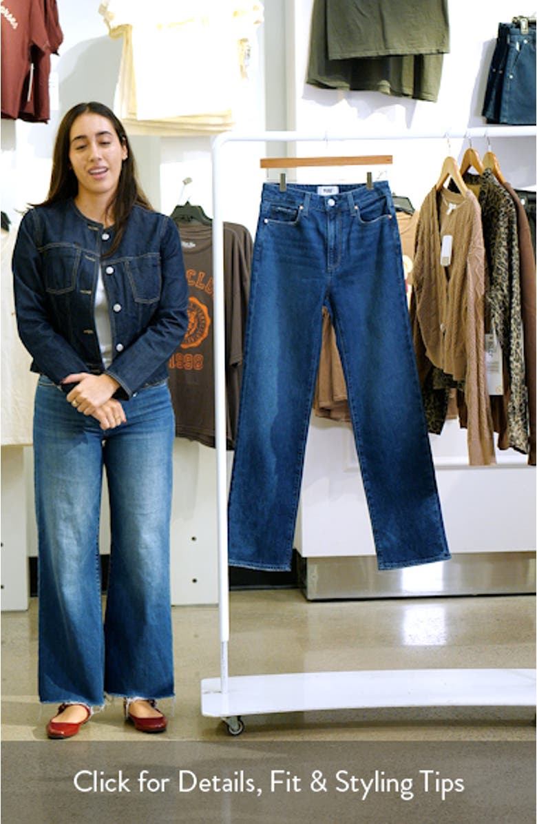 Stevie High Waist Straight Leg Jeans, sales video thumbnail