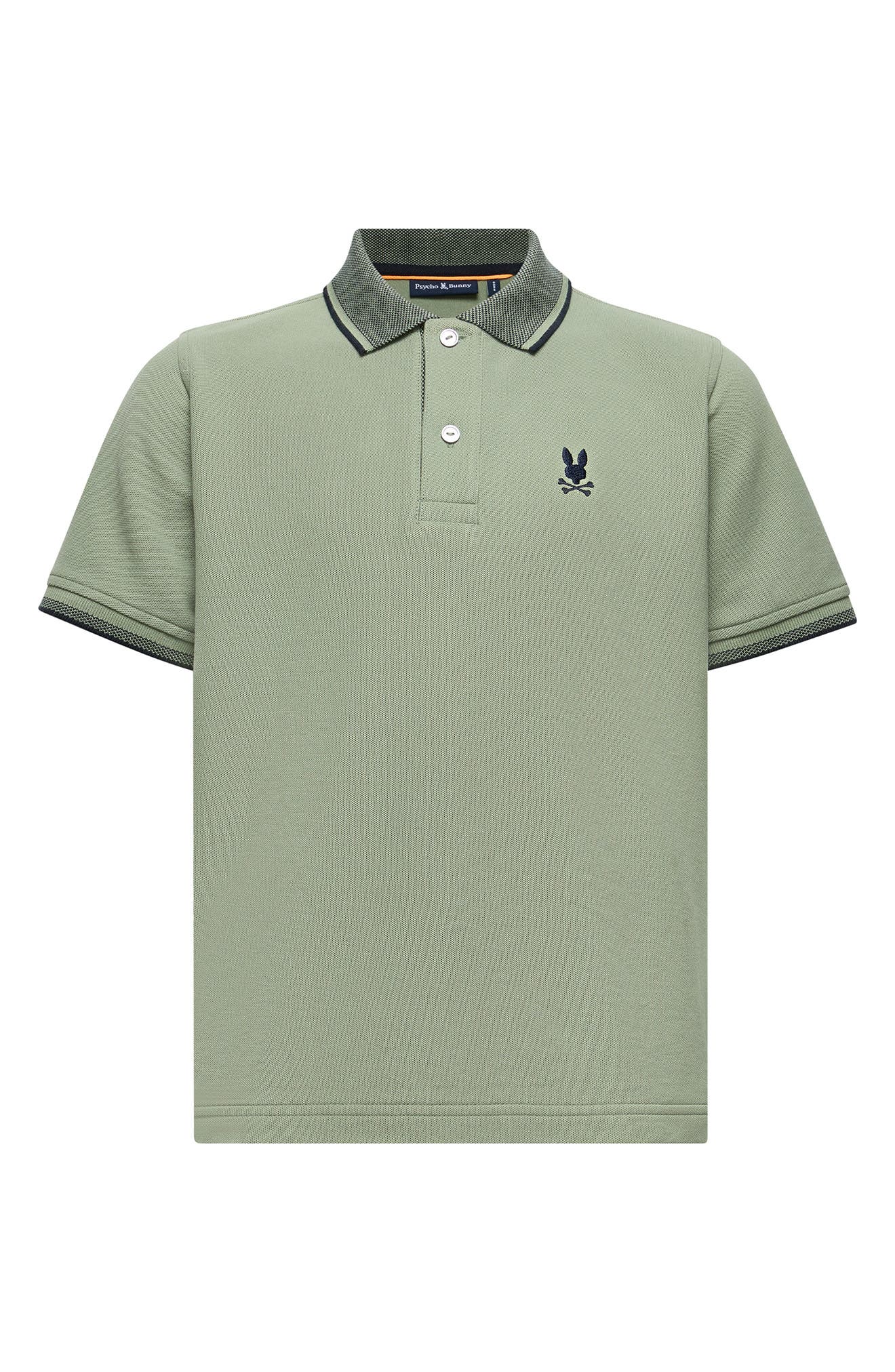 Psycho Bunny Kids' Evandale Oxford Collar Pique Polo