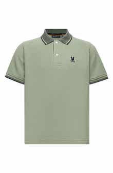 Psycho Bunny Kids' Evandale Oxford Collar Pique Polo