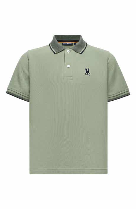 Psycho Bunny Kids' Evandale Oxford Collar Pique Polo