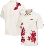 Tommy Bahama Men's Tommy Bahama Cream San Francisco 49ers Hibiscus Camp Button-Up Shirt