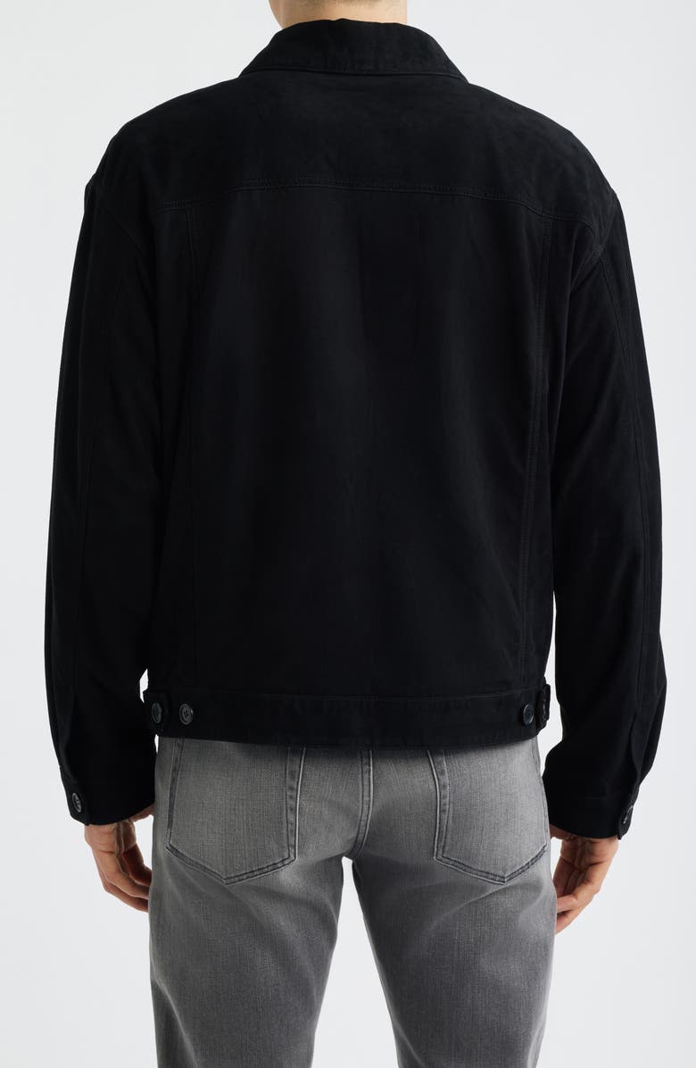 NN07 Roy Suede Trucker Jacket, Alternate, color, Black