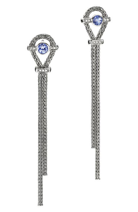 Icon Tanzanite and Diamond Drop Earrings