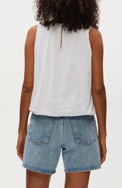 Michael Stars Hazel Eyelet Bubble Sleeveless Top